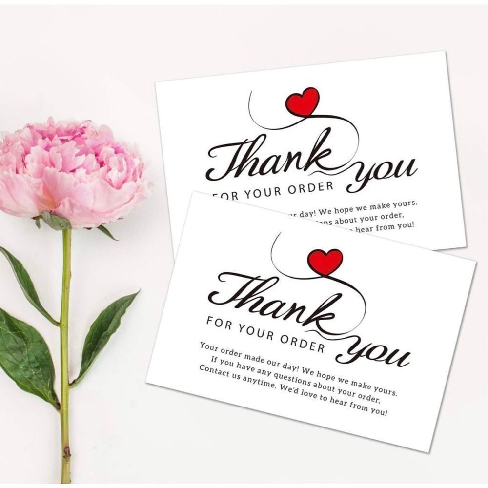 50 PCS Thank You for Your Order Cards - Customer Thank You Cards-Postcards Purch